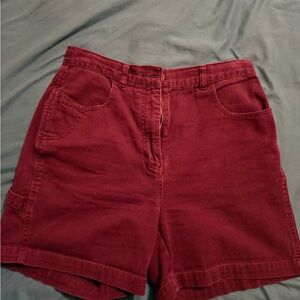 Christopher & Banks Deep Red Cargo Shorts